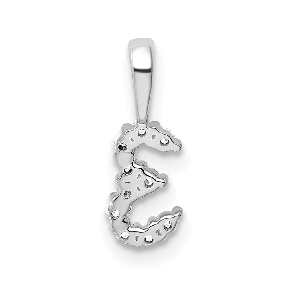 14k White Gold Diamond Number 3 Pendant