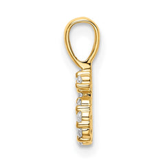 14K Diamond Number 6 Pendant