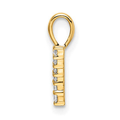 14K Diamond Number 7 Pendant