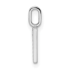 14k White Gold Diamond Number 7 Pendant - 2