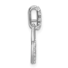 14k White Gold Circle Diamond Pendant