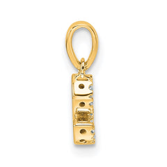 14K  Diamond Letter S Initial with Bail Pendant