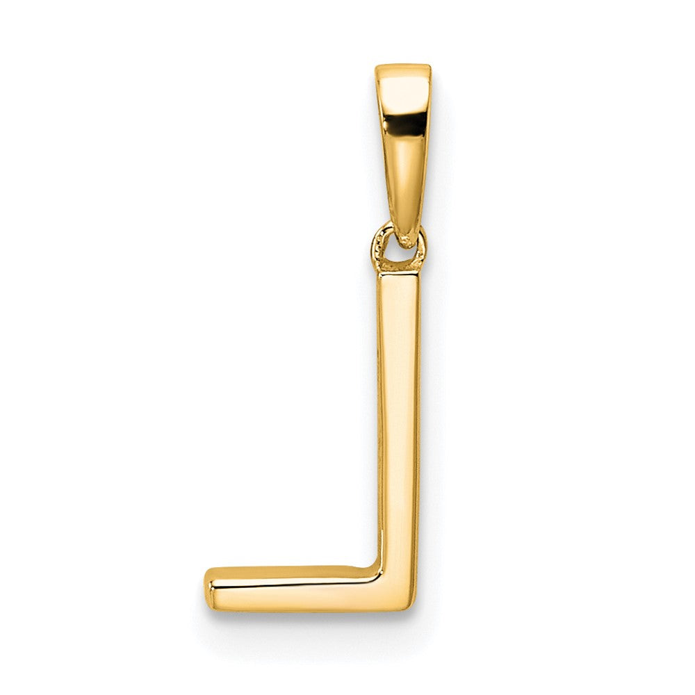 14K Diamond Letter L Initial Pendant - 2
