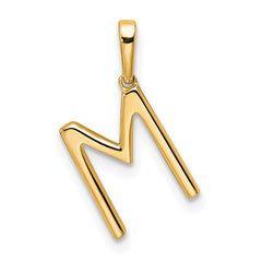 14K Diamond Letter M Initial Pendant - 2