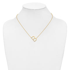 14K Sideways Diamond Initial B Necklace