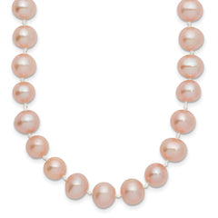 14k 7-8mm Pink Near-Round Freshwater Cultured Pearl 16 inch Necklace