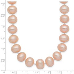 14k 8-9mm Pink Near-Round Freshwater Cultured Pearl 18 inch Necklace