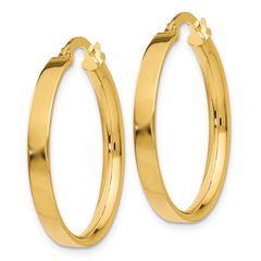 14K 3mm Medium Hoop Earrings