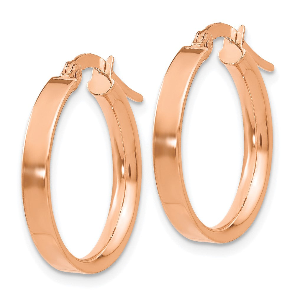 14K Rose Gold 3mm Small Hoop Earrings