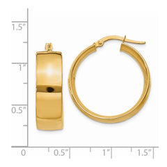 14k 7.75mm Polished Large Hoop Earrings