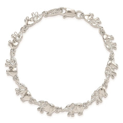 Sterling Silver Elephants Bracelet - 3