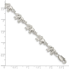 Sterling Silver Elephants Bracelet - 3