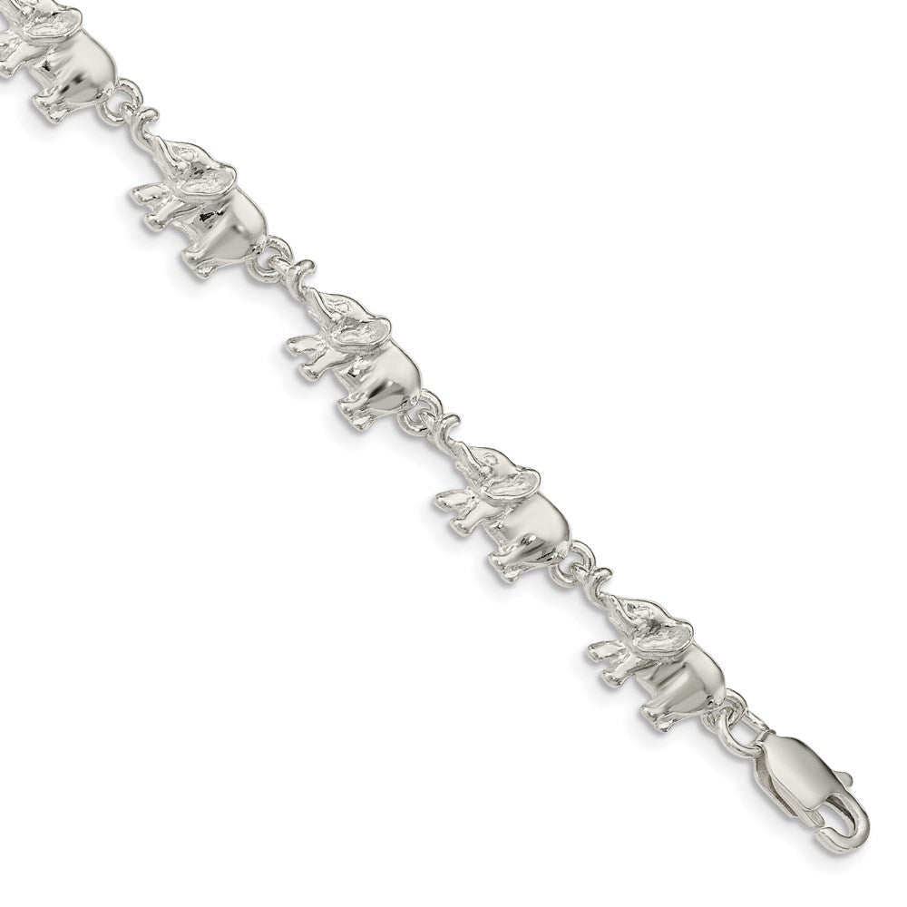 Sterling Silver Elephants Bracelet - 3