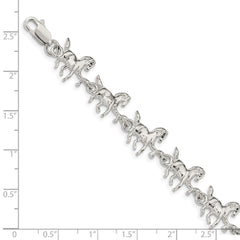 Sterling Silver Horses Bracelet