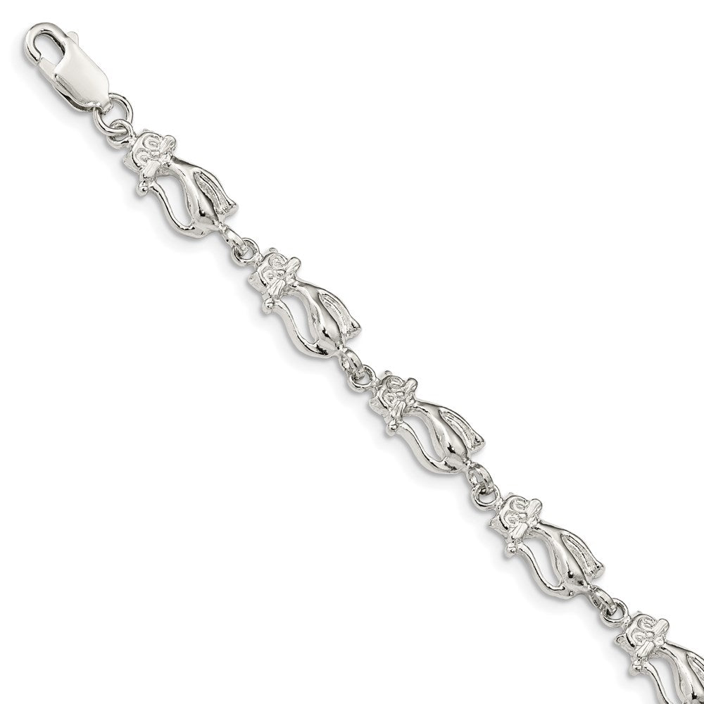 Sterling Silver Cats Bracelet - 2