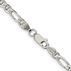 Sterling Silver 3.75mm Figaro Anchor Chain - 10