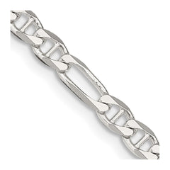 Sterling Silver 3.75mm Figaro Anchor Chain - 10