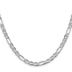 Sterling Silver Rhodium-plated 4.5mm Figaro Anchor Chain - 2