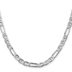 Sterling Silver Rhodium-plated 5.5mm Figaro Anchor Chain