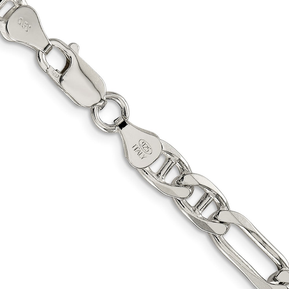 Sterling Silver 6.5mm Figaro Anchor Chain