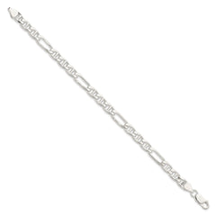 Sterling Silver 6.5mm Figaro Anchor Chain - 8