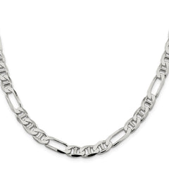 Sterling Silver 7.5mm Figaro Anchor Chain - 10