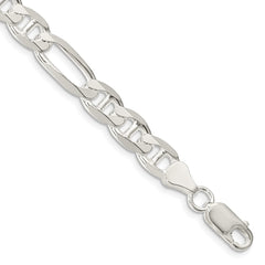 Sterling Silver 7.5mm Figaro Anchor Chain - 4