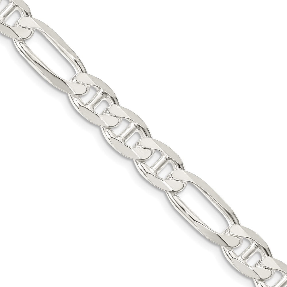 Sterling Silver 7.5mm Figaro Anchor Chain - 10