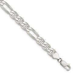 Sterling Silver 8.25mm Figaro Anchor Chain - 9