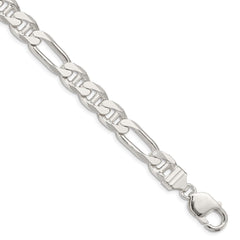 Sterling Silver 8.75mm Figaro Anchor Chain - 6