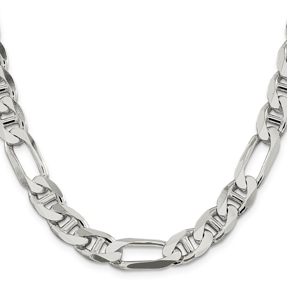 Sterling Silver 10.65mm Figaro Anchor Chain