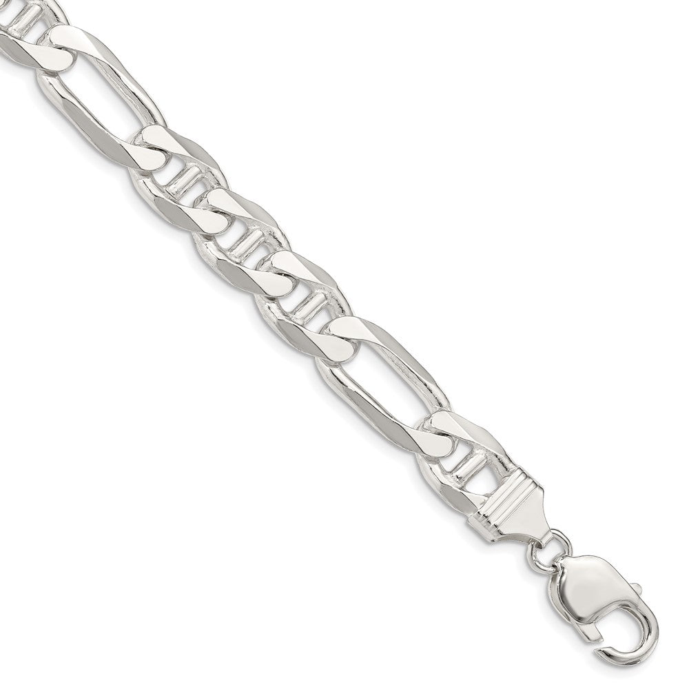Sterling Silver 10.65mm Figaro Anchor Chain - 5