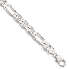 Sterling Silver 10.65mm Figaro Anchor Chain - 5