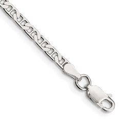 Sterling Silver 3mm Flat Anchor Chain Anklet - 2