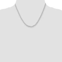 Sterling Silver Rhodium-plated 3mm Flat Anchor Chain - 6