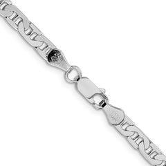 Sterling Silver Rhodium-plated 4.5mm Flat Anchor Chain - 2