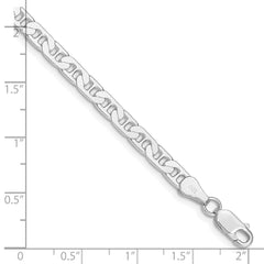 Sterling Silver Rhodium-plated 4.5mm Flat Anchor Chain - 3
