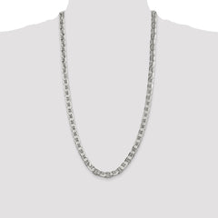 Sterling Silver 7mm Flat Anchor Chain - 6