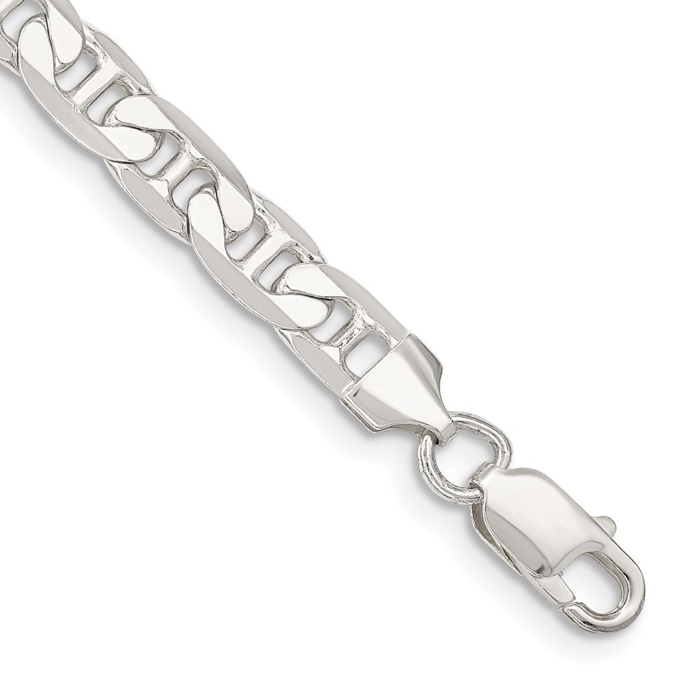 Sterling Silver 7mm Flat Anchor Chain - 9