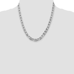 Sterling Silver Rhodium-plated 7mm Flat Anchor Chain - 3