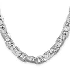 Sterling Silver Rhodium-plated 9.5mm Flat Anchor Chain - 3