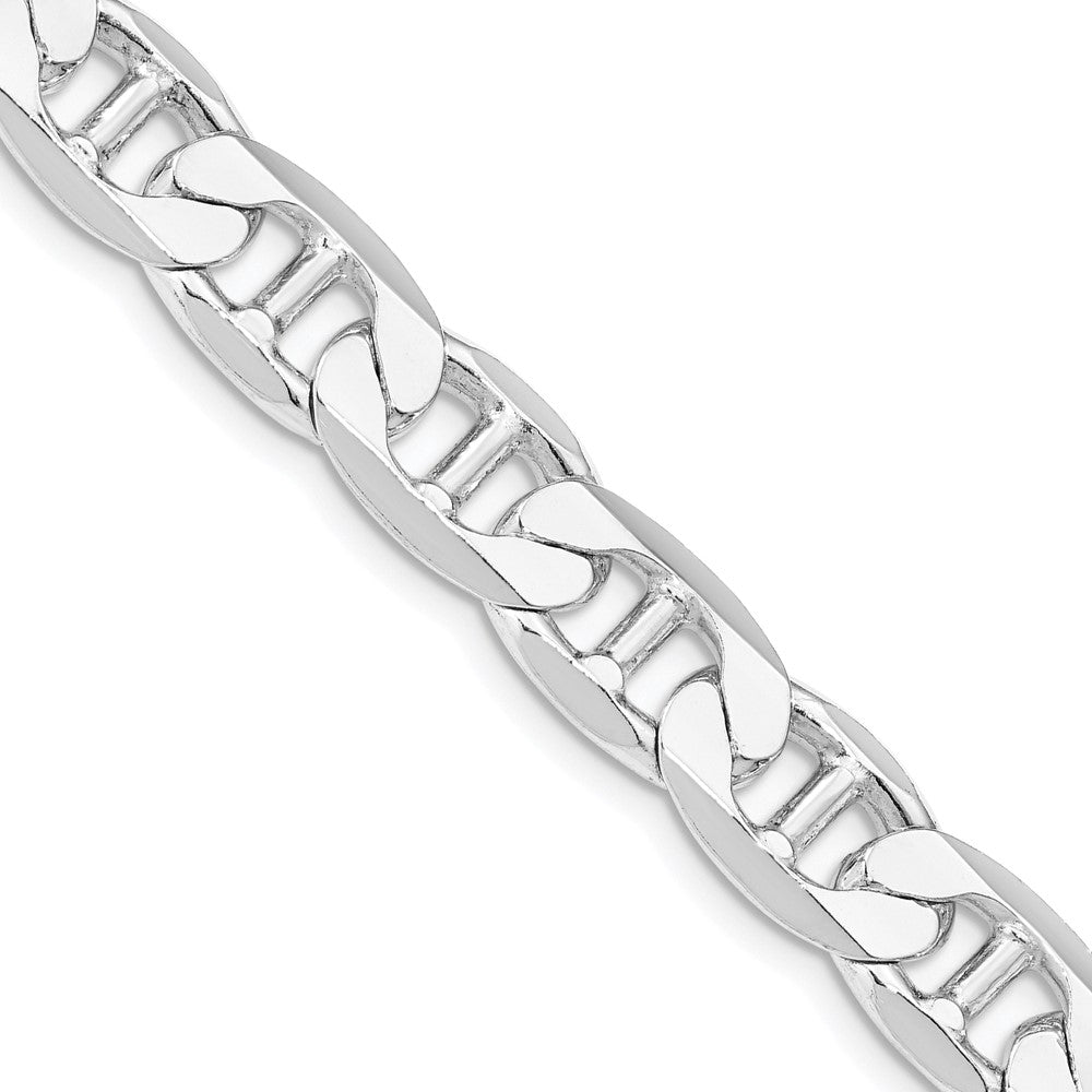 Sterling Silver Rhodium-plated 9.5mm Flat Anchor Chain - 3