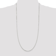 Sterling Silver 2.2mm Diamond-cut Long Link Cable Chain - 2