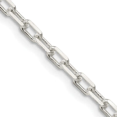 Sterling Silver 2.9mm Diamond-cut Long Link Cable Chain - 7