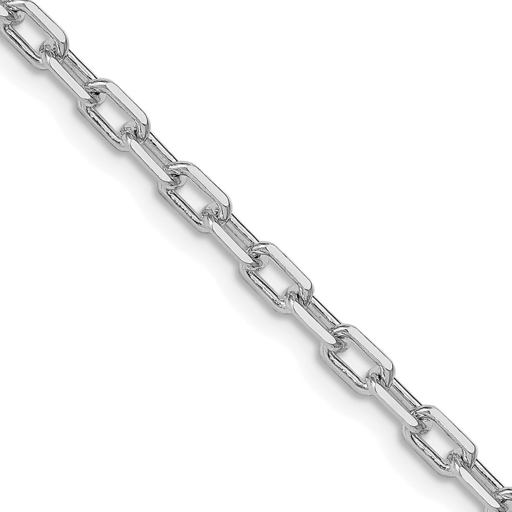 Sterling Silver Rhodium-plated 3.75mm Diamond-cut Long Link Cable Chain - 7