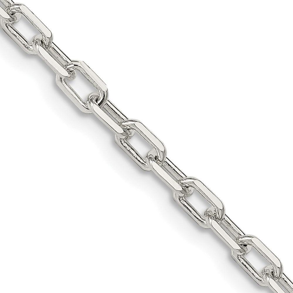 Sterling Silver 3.75mm Diamond-cut Long Link Cable Chain - 7