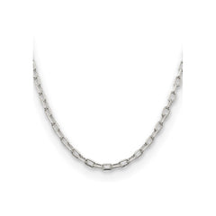Sterling Silver 4.5mm Diamond-cut Long Link Cable Chain - 6