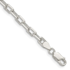 Sterling Silver 4.5mm Diamond-cut Long Link Cable Chain - 4