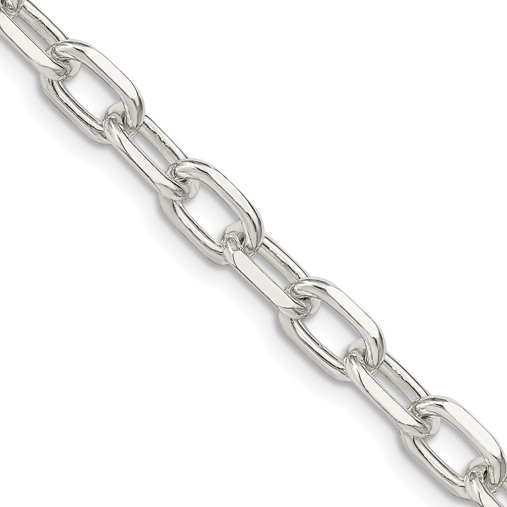 Sterling Silver 6.65mm Diamond-cut Long Link Cable Chain - 3