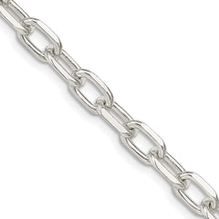 Sterling Silver 6.65mm Diamond-cut Long Link Cable Chain - 3